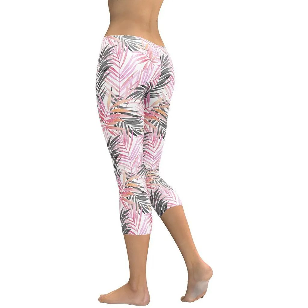 Soft Pink Tropical Capris
