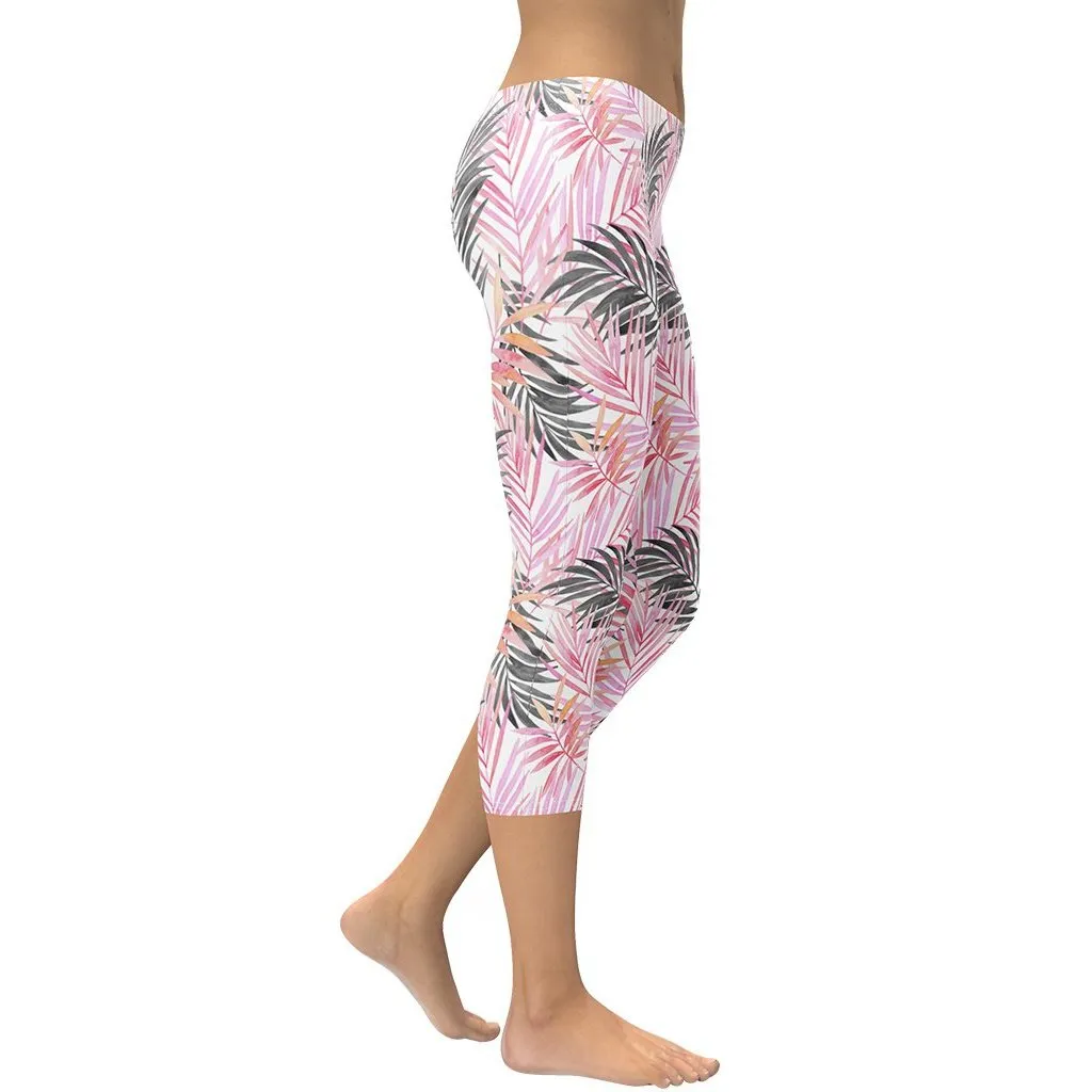 Soft Pink Tropical Capris