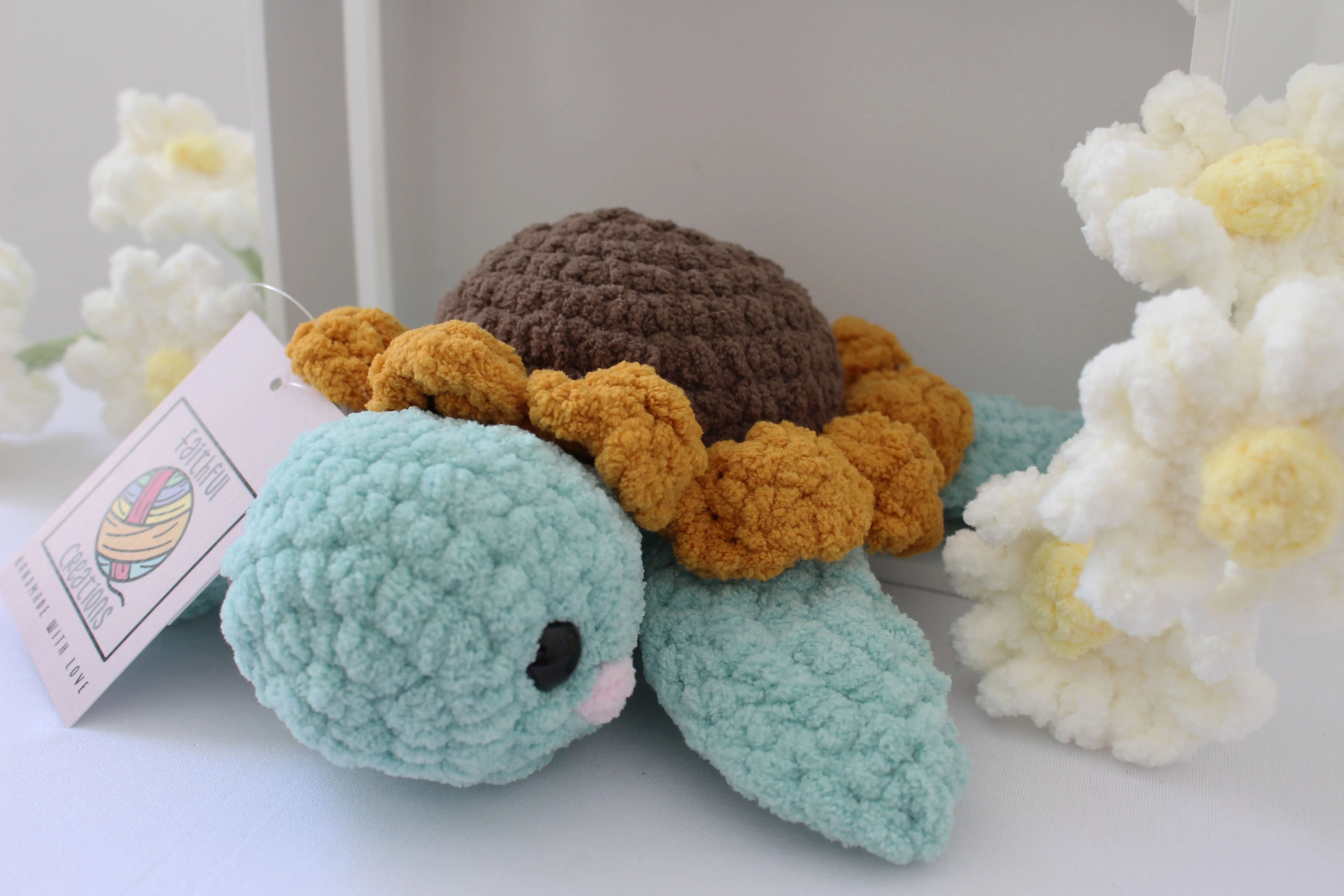 Super Soft Chunky Daisy Turtle Plushie