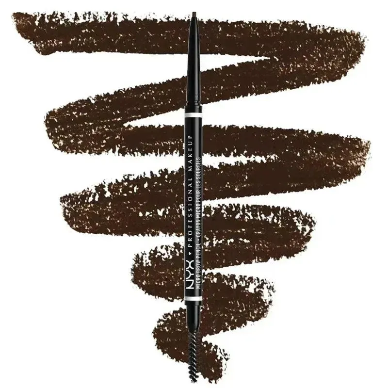 Ultra-Fine Brow Pencil: Precision Black Eyebrow Tint & Brush