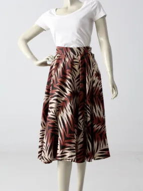 vintage 50s jungle print circle skirt